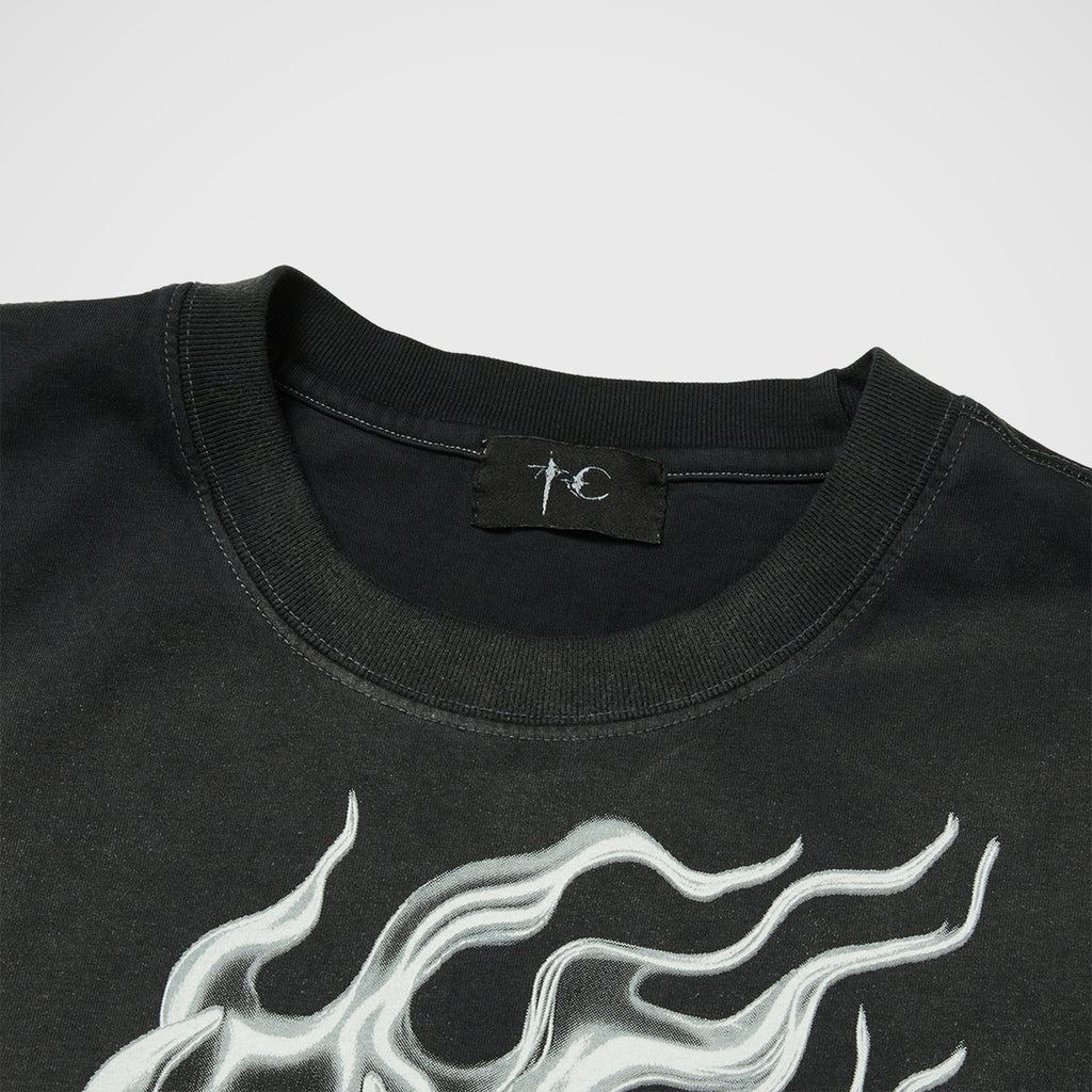 Thug Club Three Riding Skull Dirt T-Shirt in black, view 3 of 4