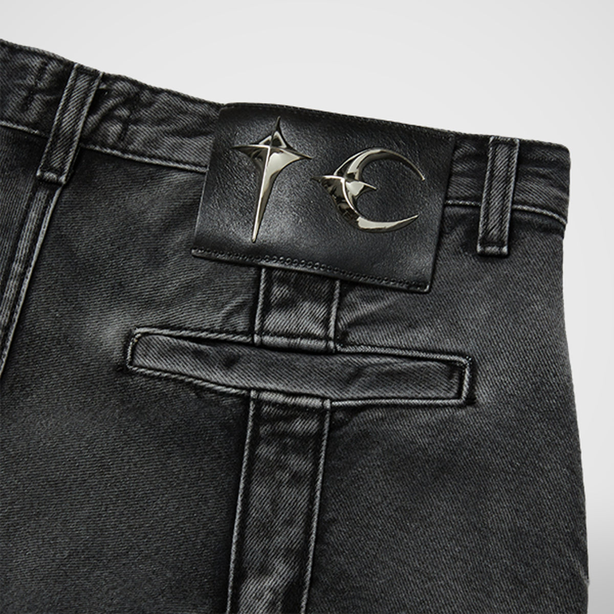 Thug Club Line Gob Denim Pants in black, view 7 of 7