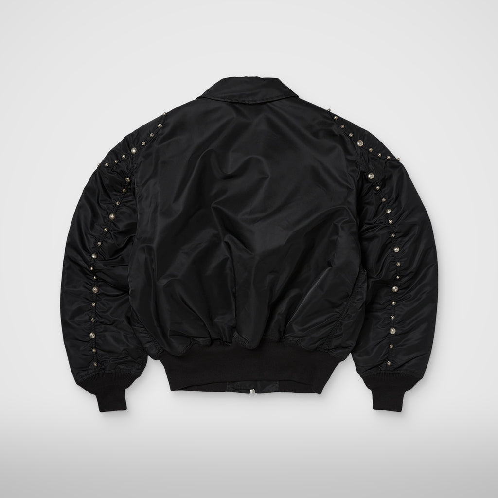 Thug Club X Alpha CWU 45/P Rivet Button Version in black, back view