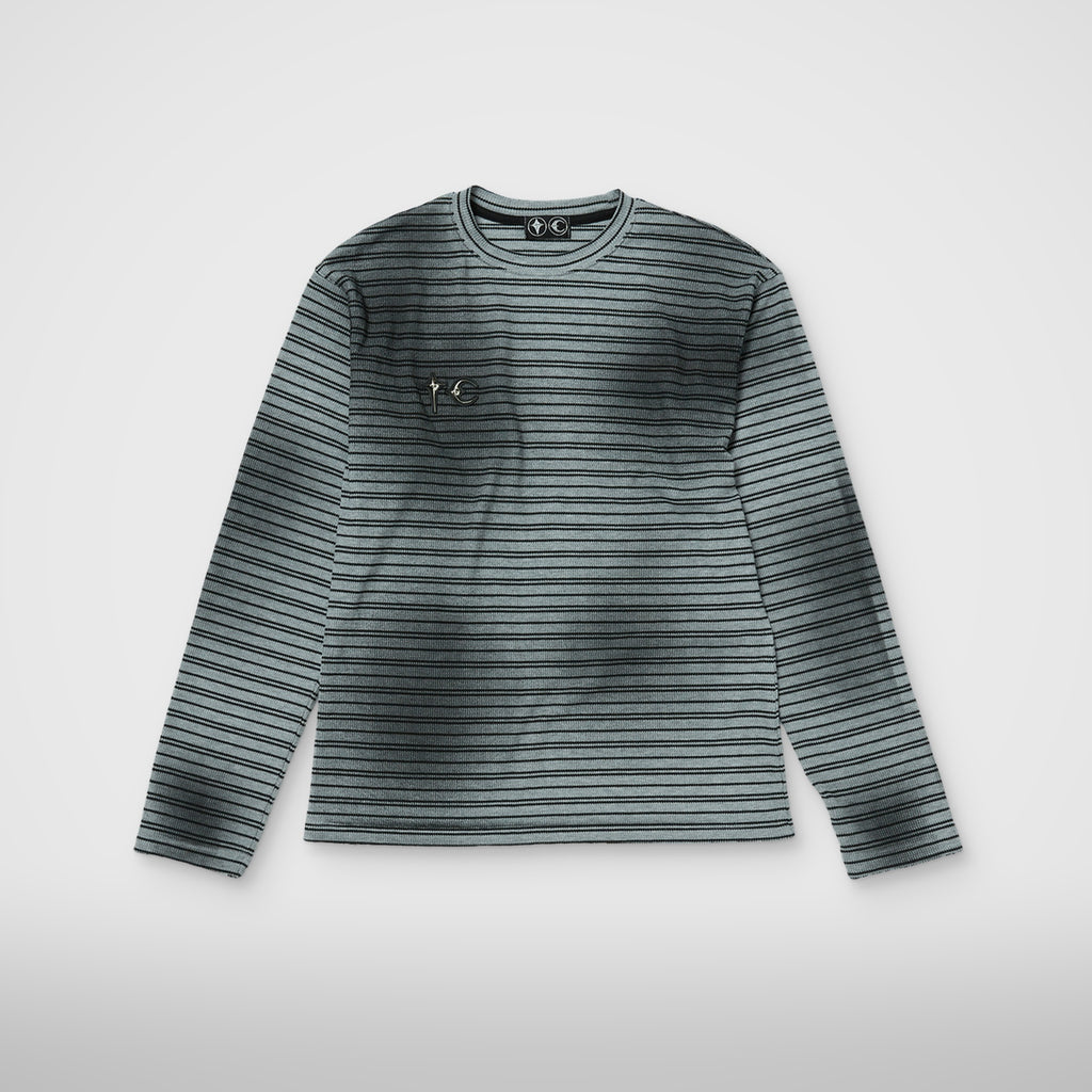 Thug Club TC Stripe Long Sleeve in grey, front view