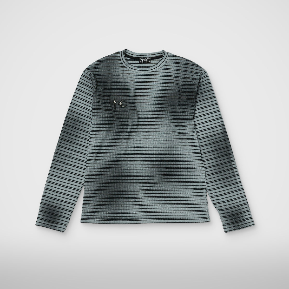 Thug Club TC Stripe Long Sleeve in grey, front view
