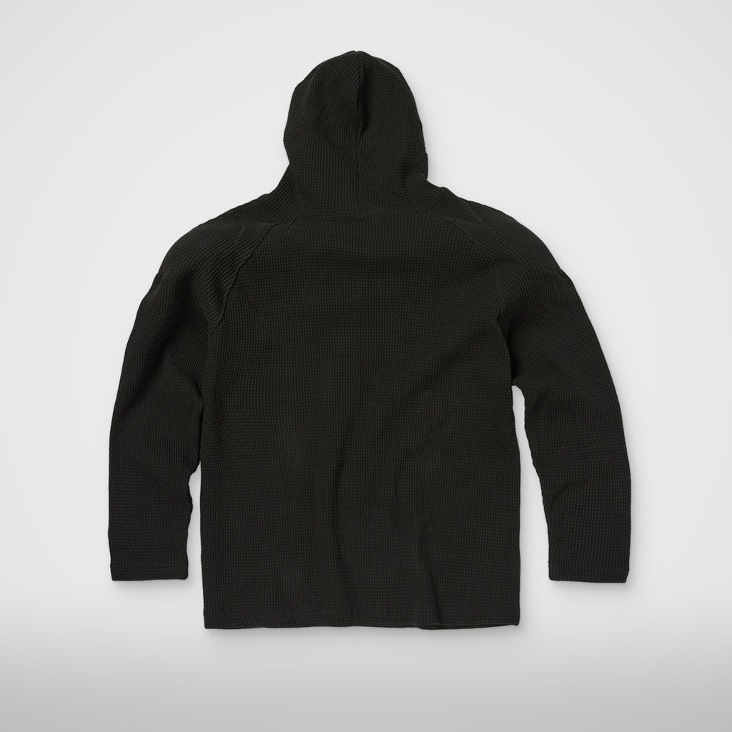 Thug Club Bulk Shoulder Waffle Hoodie in black, view 2 of 2