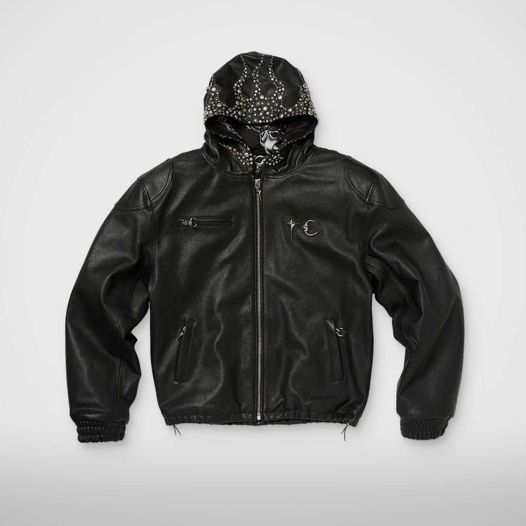 TC HOTHEAD THREE RIDING SKULL LEATHER JACKET