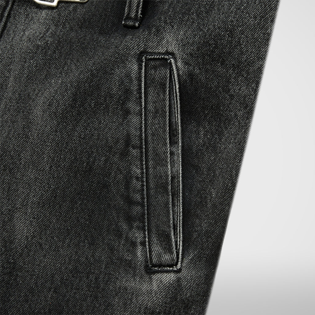Thug Club Bio Soldier Denim Trench Coat in black, view 7 of 10