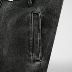 Thug Club Bio Soldier Denim Trench Coat in black, view 7 of 10