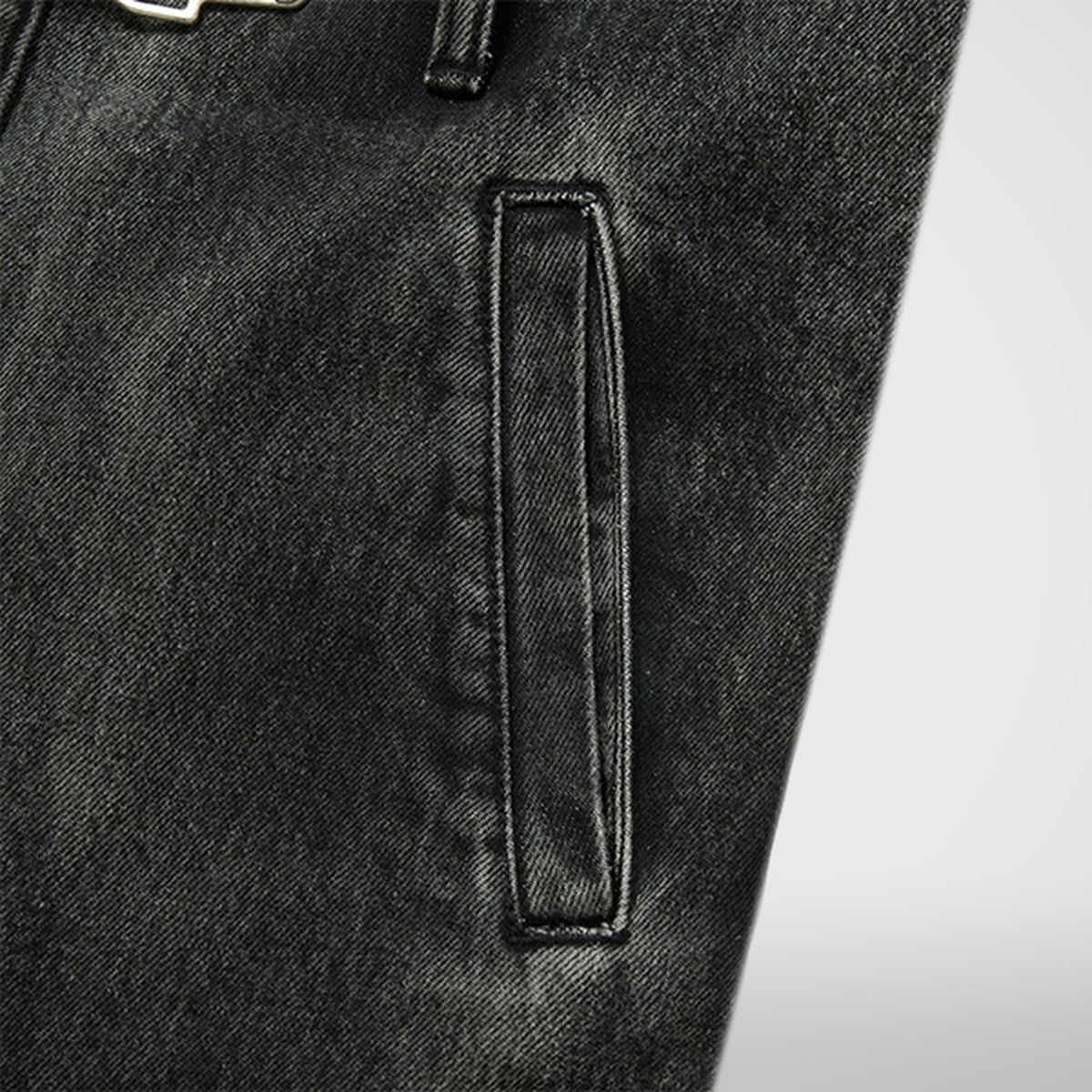 Thug Club Bio Soldier Denim Trench Coat in black, view 7 of 10
