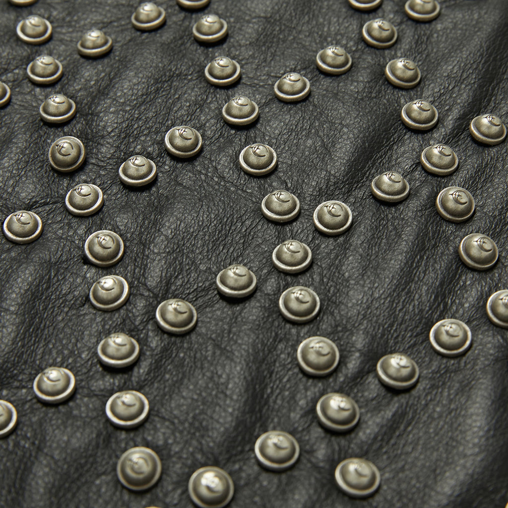 Thug Club TC Leather Studed Work Pants in black, view 6 of 10
