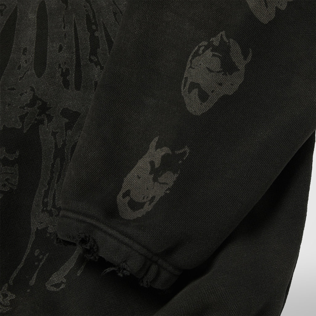 Thug Club TC Bone Cross Hoodie in black/vintage, view 6 of 6