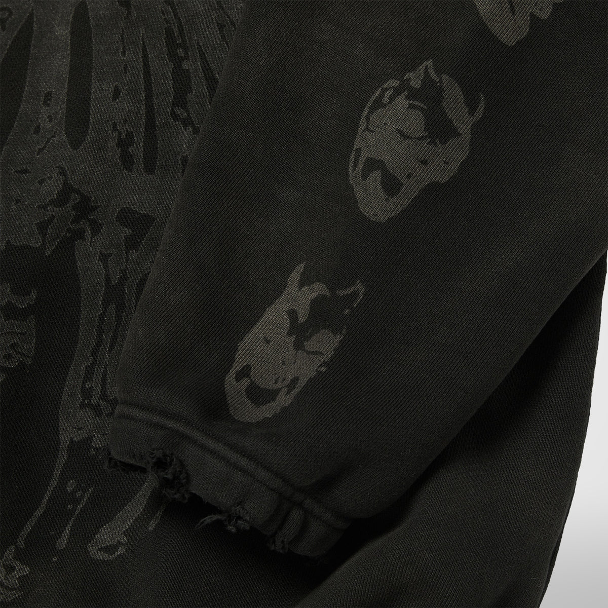 Thug Club TC Bone Cross Hoodie in black/vintage, view 6 of 6