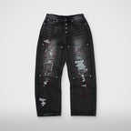 Thug Club Vintage Double Knee Pants in black