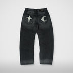 Thug Club TC Bone Leather Denim Pants in black, view 2 of 2