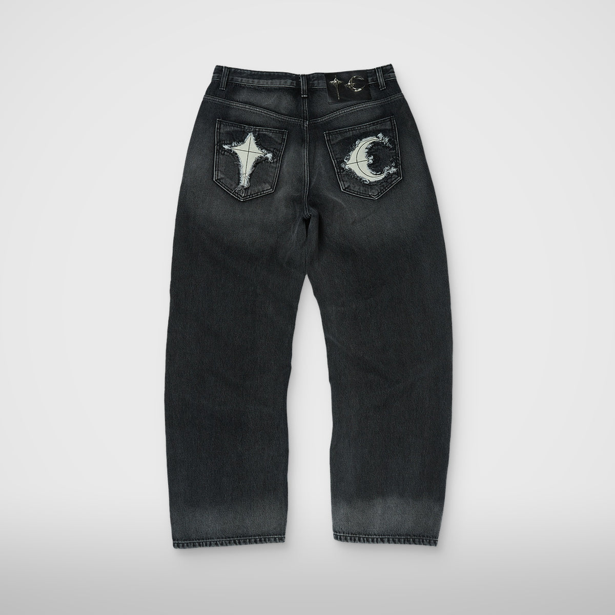 Thug Club TC Bone Leather Denim Pants in black, view 2 of 2