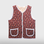 Womens Floral Pocket Kimjang Vest