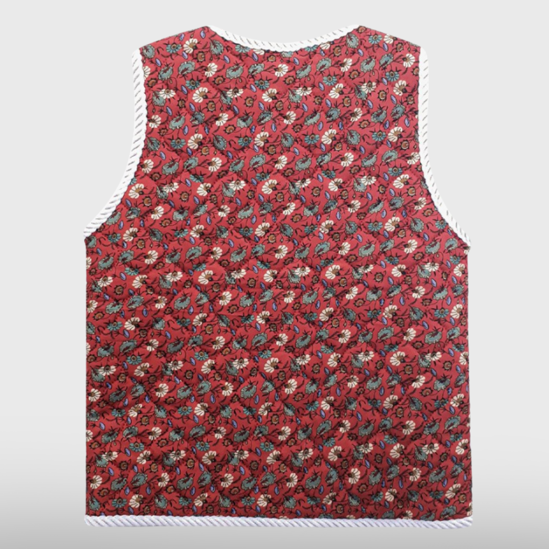 Womens Floral Pocket Kimjang Vest