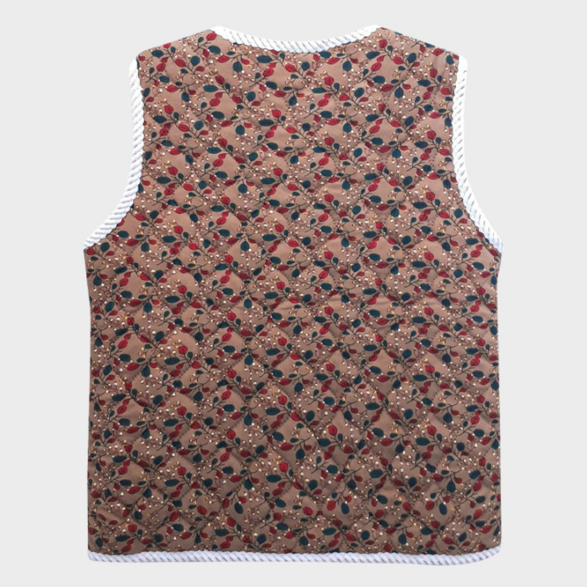 Womens Floral Pocket Kimjang Vest