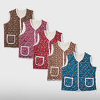 Womens Floral Pocket Kimjang Vest